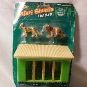 Vintage Sunoco Safari Shuttle Trailer with Lion and Tiger Figures